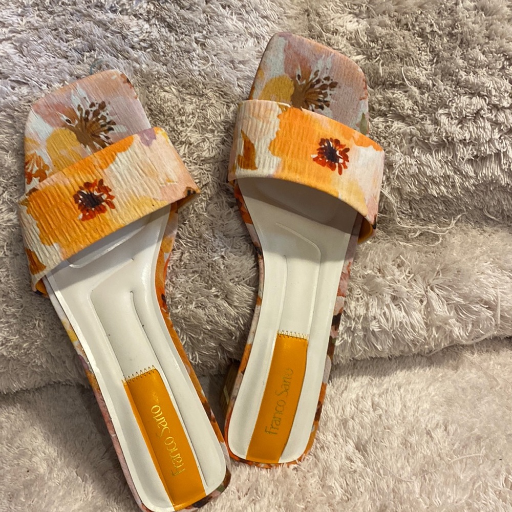 Franco sarto flower sandals. Never worn